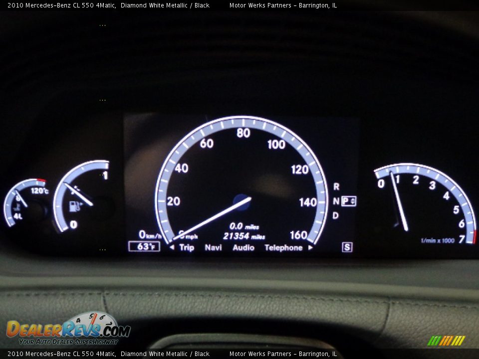 2010 Mercedes-Benz CL 550 4Matic Diamond White Metallic / Black Photo #24