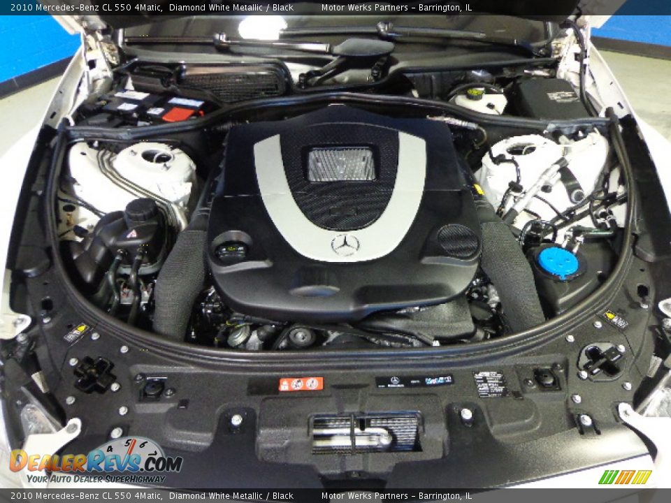 2010 Mercedes-Benz CL 550 4Matic Diamond White Metallic / Black Photo #35