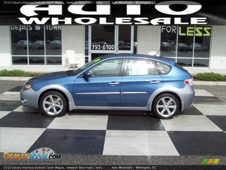 2010 Subaru Impreza Outback Sport Wagon Newport Blue Pearl / Ivory Photo #1