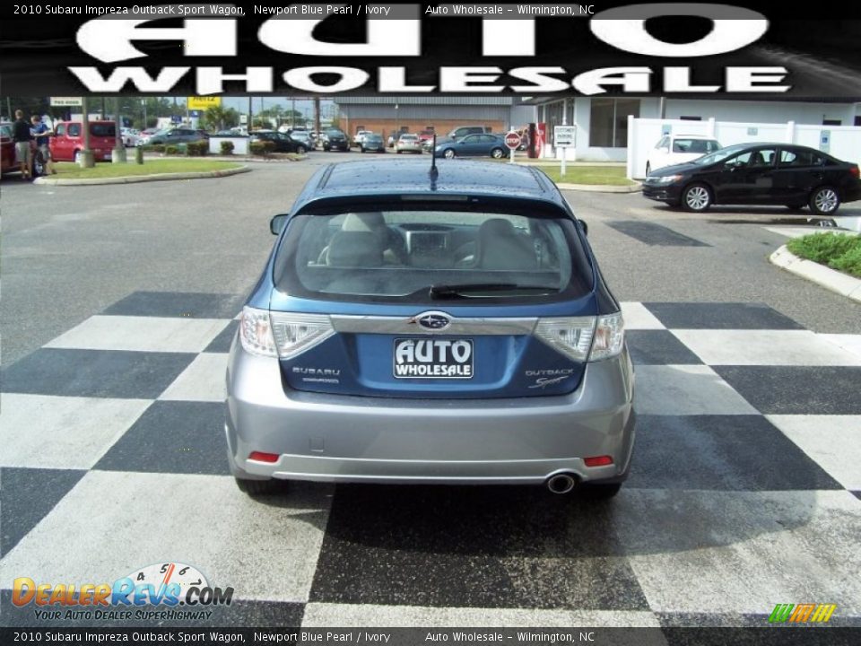 2010 Subaru Impreza Outback Sport Wagon Newport Blue Pearl / Ivory Photo #4