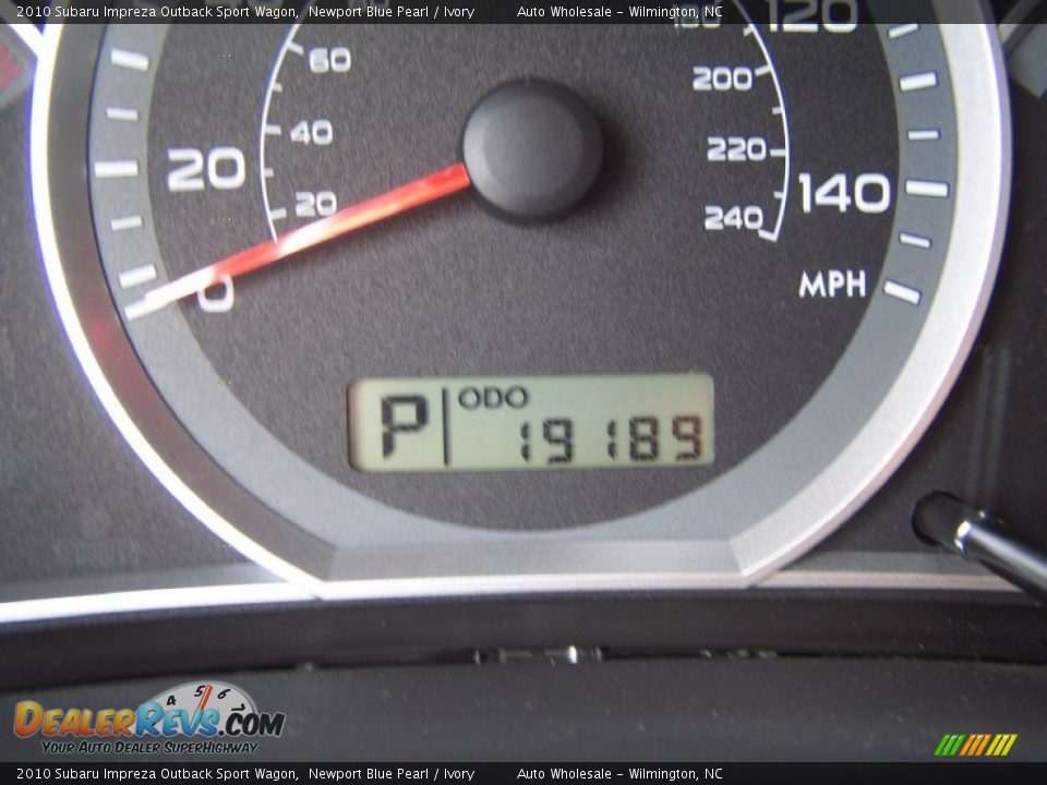 2010 Subaru Impreza Outback Sport Wagon Newport Blue Pearl / Ivory Photo #26