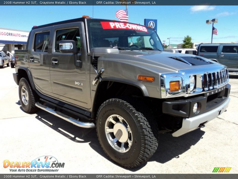2008 Hummer H2 SUT Graystone Metallic / Ebony Black Photo #2