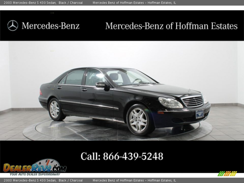 2003 Mercedes-Benz S 430 Sedan Black / Charcoal Photo #1