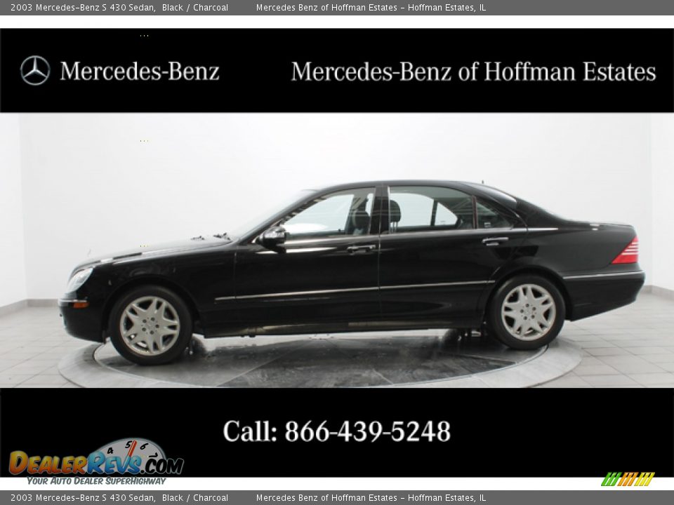 2003 Mercedes-Benz S 430 Sedan Black / Charcoal Photo #2
