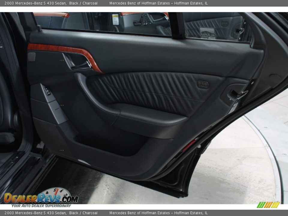 2003 Mercedes-Benz S 430 Sedan Black / Charcoal Photo #14