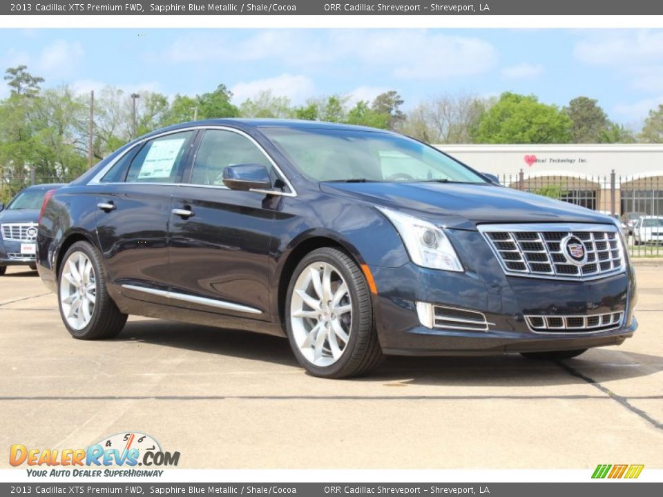 2013 Cadillac XTS Premium FWD Sapphire Blue Metallic / Shale/Cocoa Photo #1