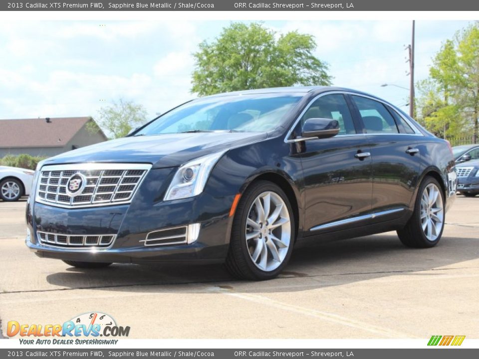 2013 Cadillac XTS Premium FWD Sapphire Blue Metallic / Shale/Cocoa Photo #2