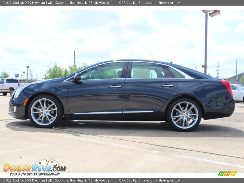 2013 Cadillac XTS Premium FWD Sapphire Blue Metallic / Shale/Cocoa Photo #5