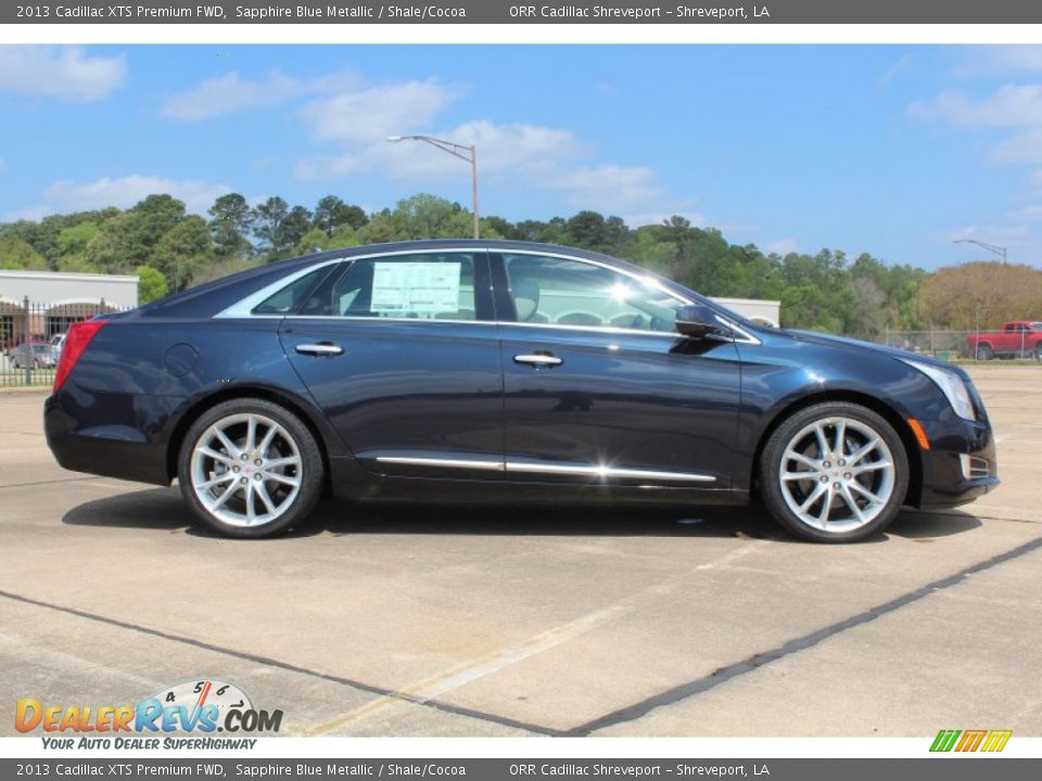 2013 Cadillac XTS Premium FWD Sapphire Blue Metallic / Shale/Cocoa Photo #6