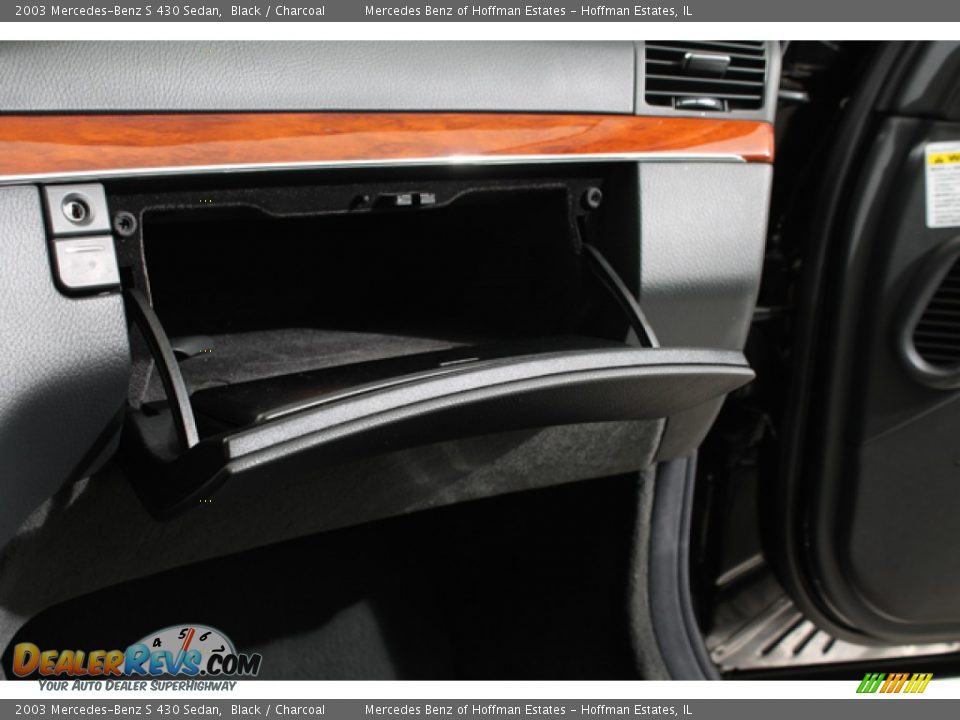 2003 Mercedes-Benz S 430 Sedan Black / Charcoal Photo #20