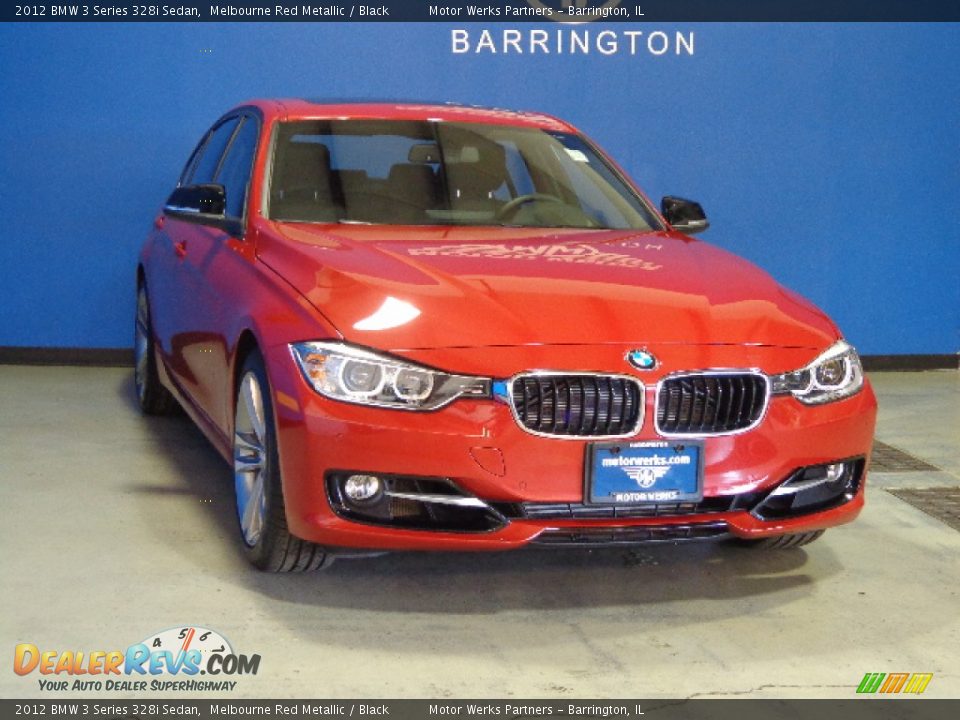 2012 BMW 3 Series 328i Sedan Melbourne Red Metallic / Black Photo #1
