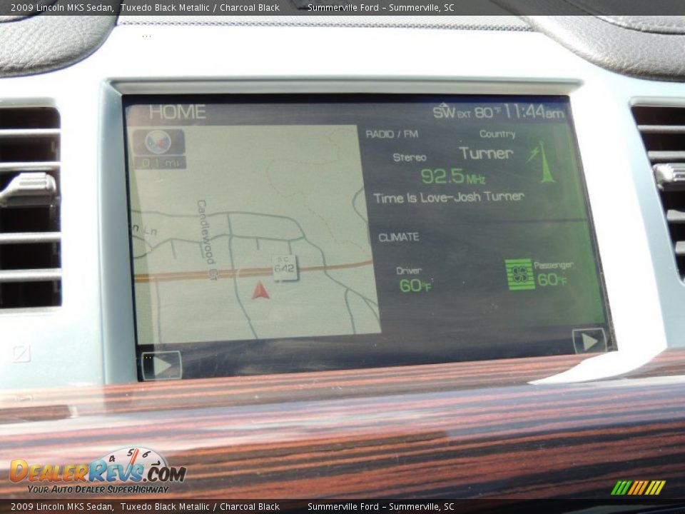 2009 Lincoln MKS Sedan Tuxedo Black Metallic / Charcoal Black Photo #22
