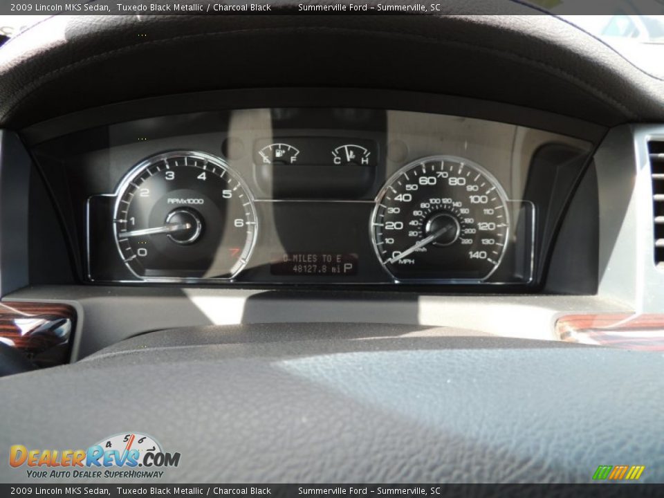 2009 Lincoln MKS Sedan Tuxedo Black Metallic / Charcoal Black Photo #25