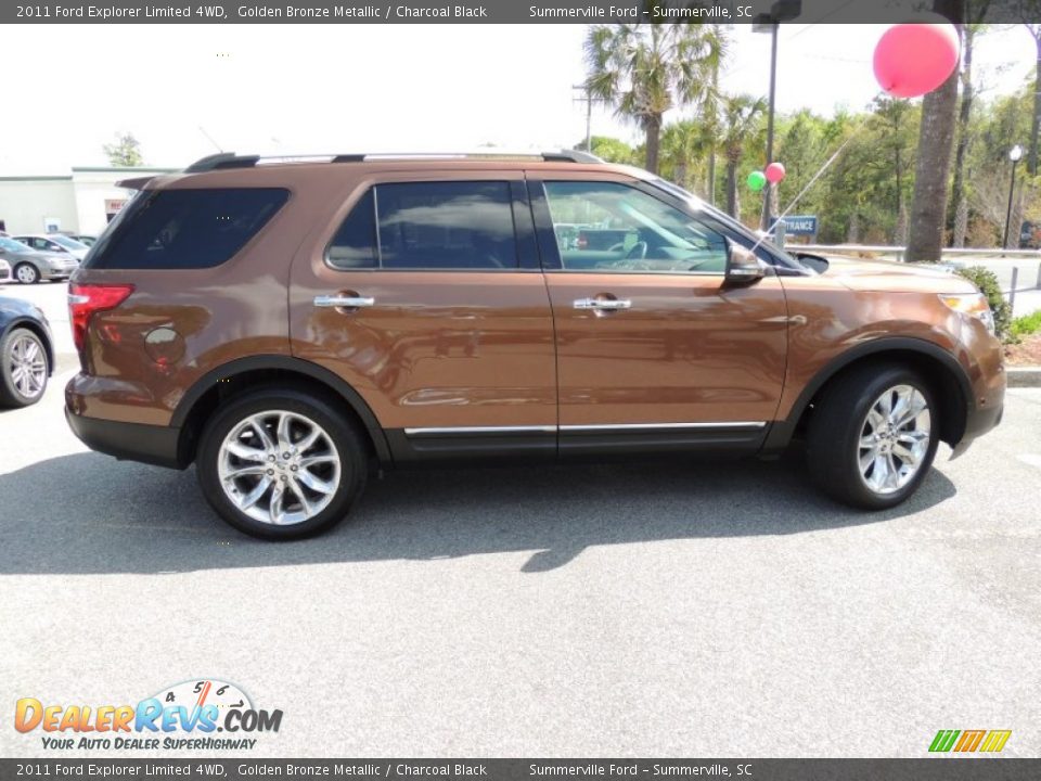 2011 Ford Explorer Limited 4WD Golden Bronze Metallic / Charcoal Black Photo #13