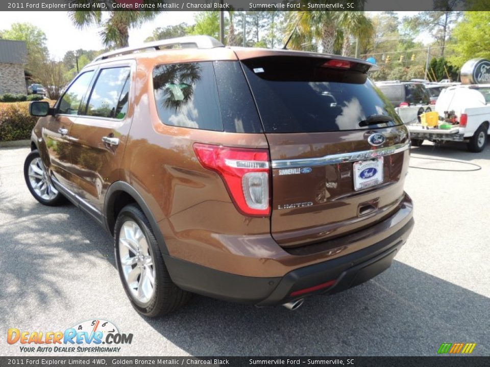 2011 Ford Explorer Limited 4WD Golden Bronze Metallic / Charcoal Black Photo #16
