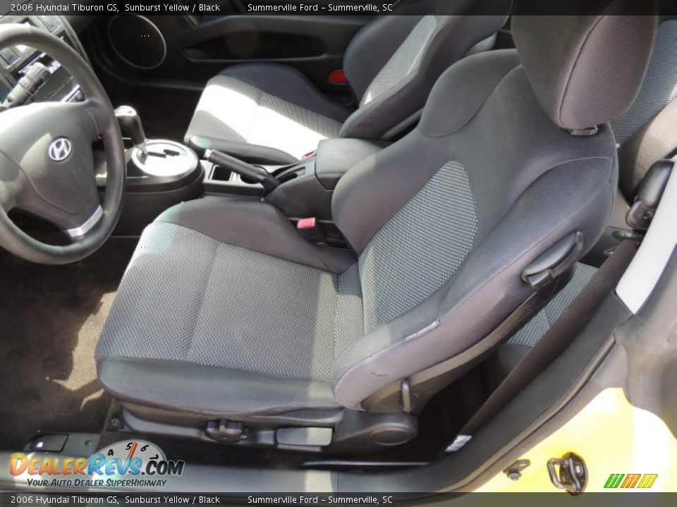 2006 Hyundai Tiburon GS Sunburst Yellow / Black Photo #5