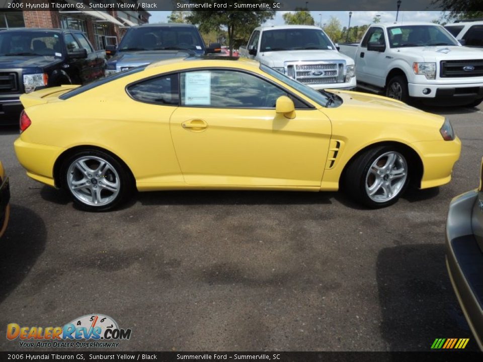 2006 Hyundai Tiburon GS Sunburst Yellow / Black Photo #10