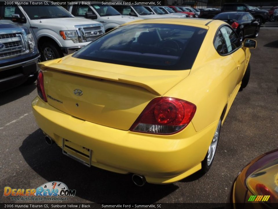 2006 Hyundai Tiburon GS Sunburst Yellow / Black Photo #11