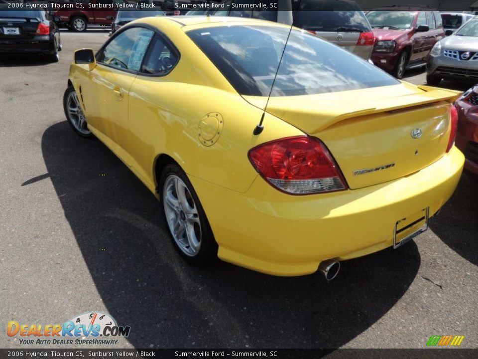 2006 Hyundai Tiburon GS Sunburst Yellow / Black Photo #13