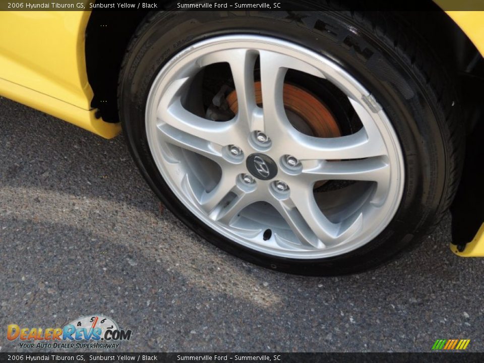 2006 Hyundai Tiburon GS Sunburst Yellow / Black Photo #14