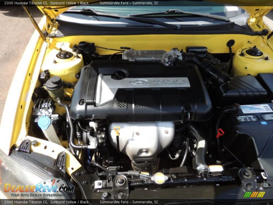 2006 Hyundai Tiburon GS Sunburst Yellow / Black Photo #16