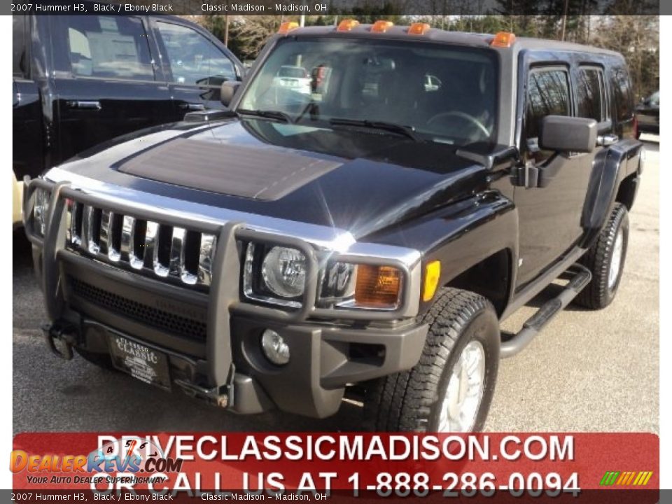2007 Hummer H3 Black / Ebony Black Photo #1