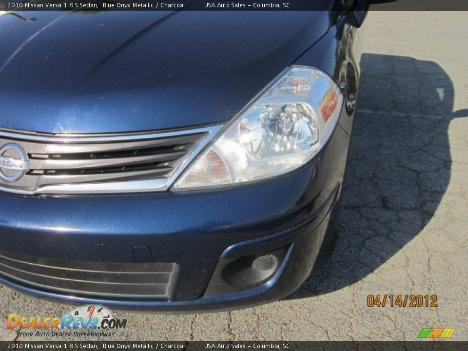2010 Nissan Versa 1.8 S Sedan Blue Onyx Metallic / Charcoal Photo #2