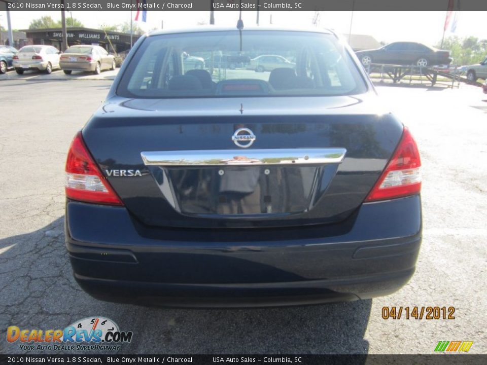 2010 Nissan Versa 1.8 S Sedan Blue Onyx Metallic / Charcoal Photo #10