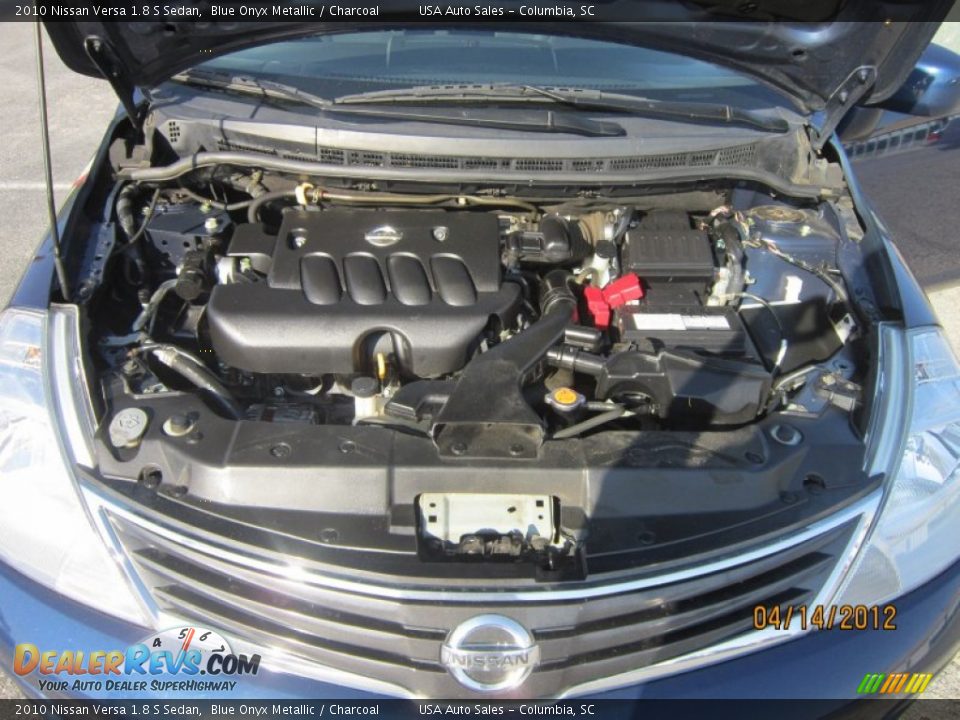 2010 Nissan Versa 1.8 S Sedan Blue Onyx Metallic / Charcoal Photo #25
