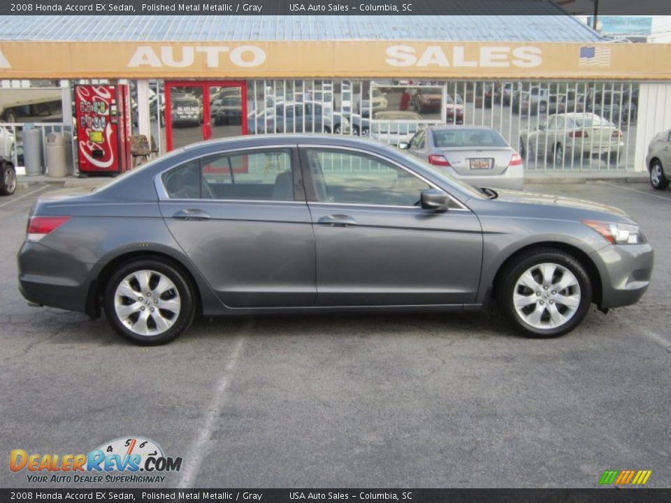 2008 Honda Accord EX Sedan Polished Metal Metallic / Gray Photo #4