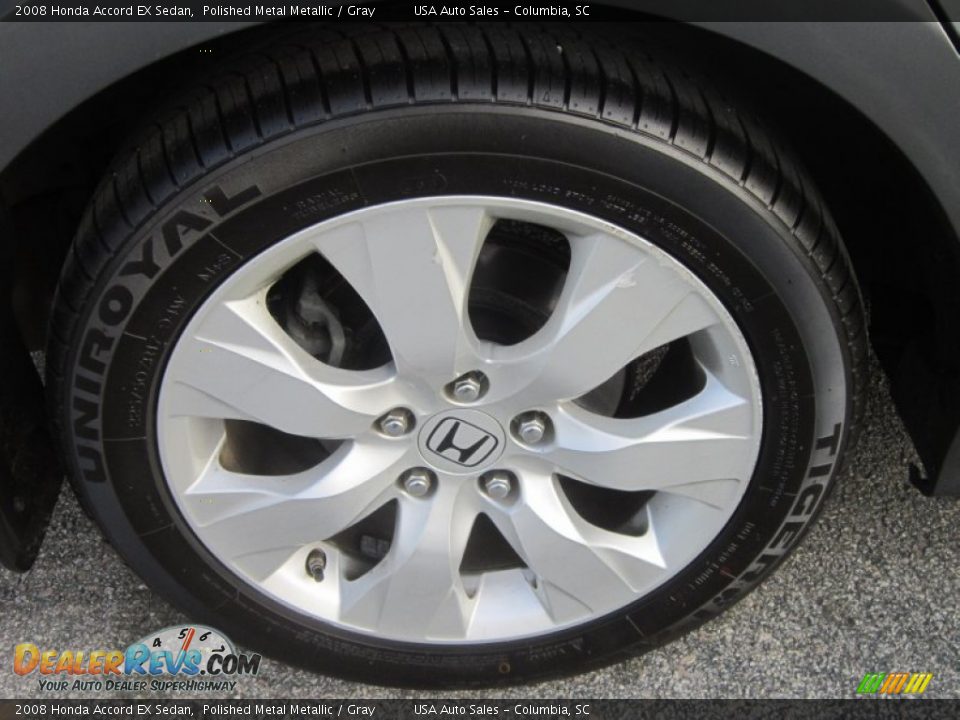 2008 Honda Accord EX Sedan Polished Metal Metallic / Gray Photo #5