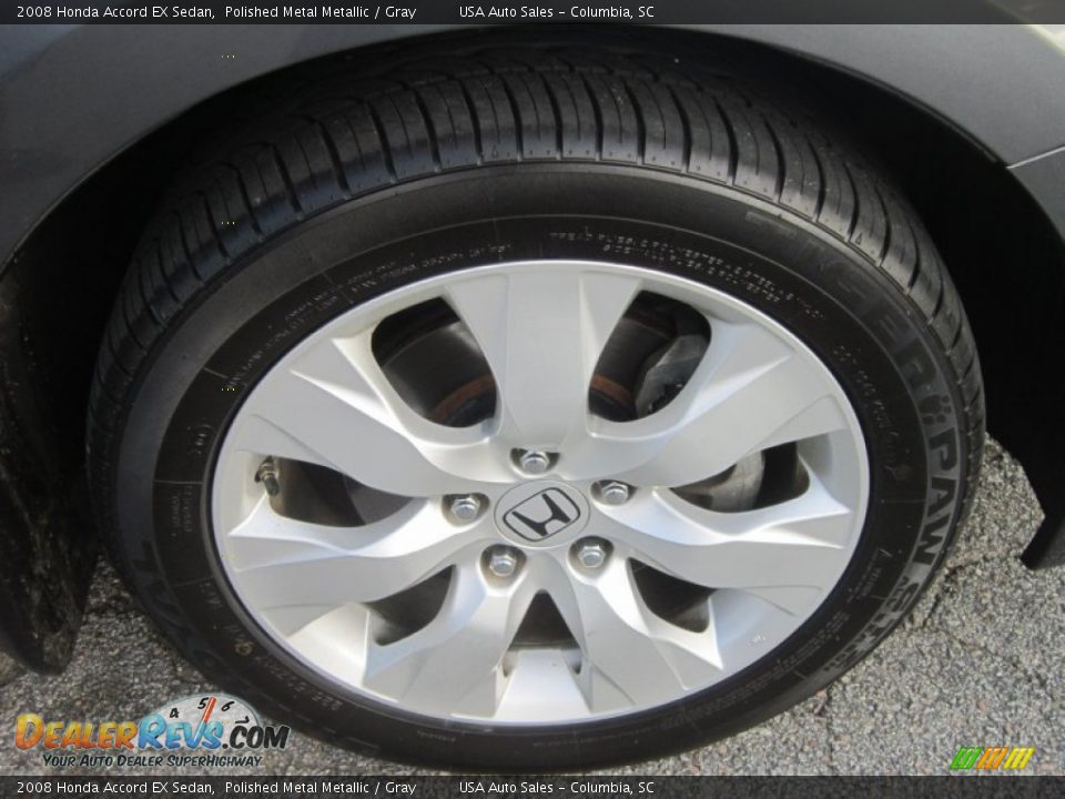 2008 Honda Accord EX Sedan Polished Metal Metallic / Gray Photo #6