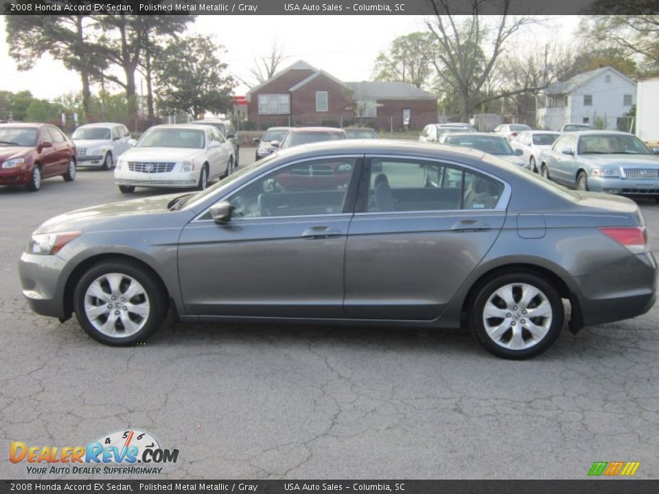 2008 Honda Accord EX Sedan Polished Metal Metallic / Gray Photo #7