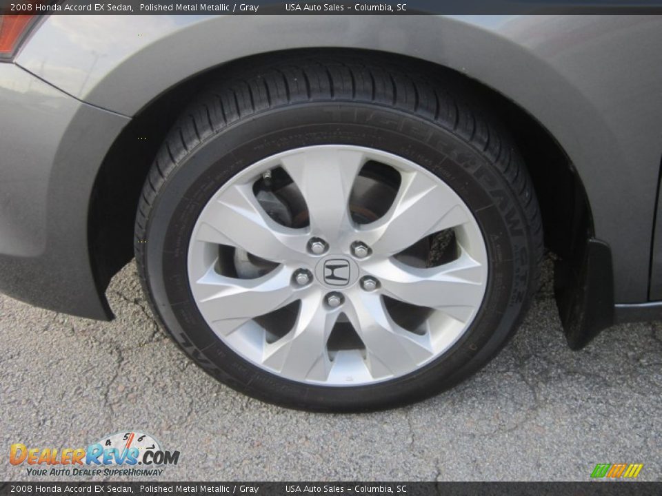 2008 Honda Accord EX Sedan Polished Metal Metallic / Gray Photo #9