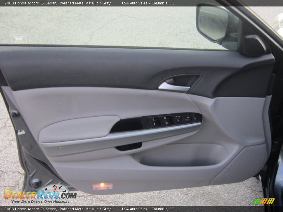 2008 Honda Accord EX Sedan Polished Metal Metallic / Gray Photo #10