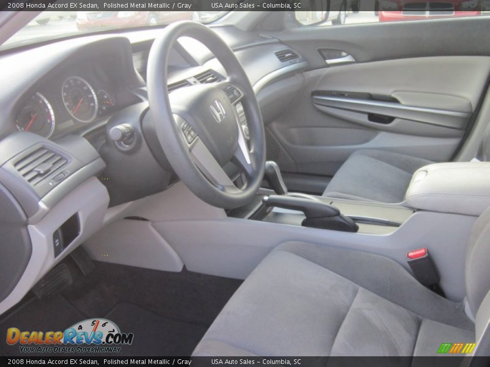 2008 Honda Accord EX Sedan Polished Metal Metallic / Gray Photo #11