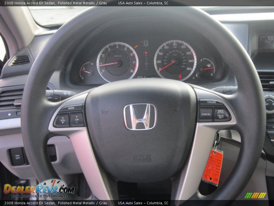 2008 Honda Accord EX Sedan Polished Metal Metallic / Gray Photo #18