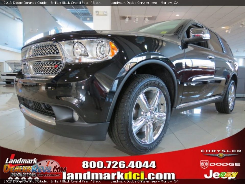 2013 Dodge Durango Citadel Brilliant Black Crystal Pearl / Black Photo #1
