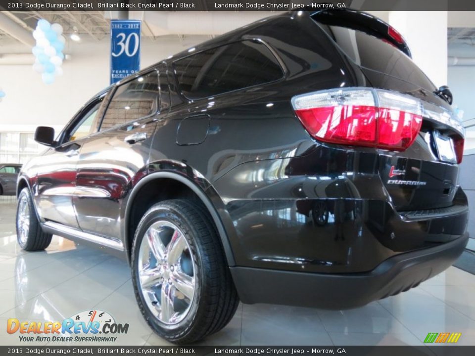 2013 Dodge Durango Citadel Brilliant Black Crystal Pearl / Black Photo #2