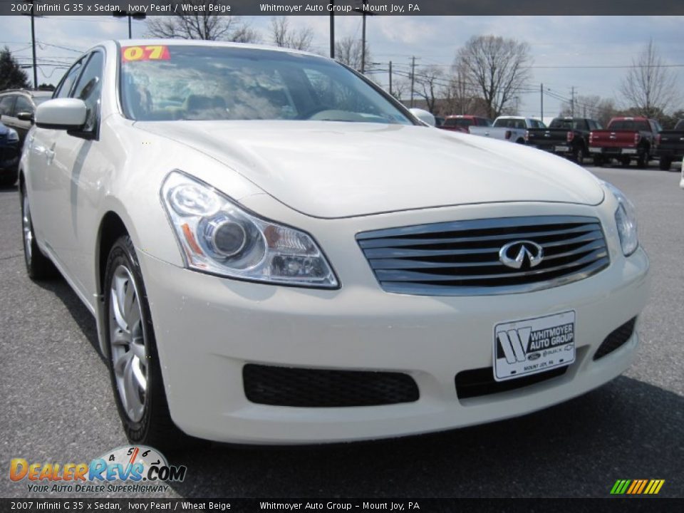 2007 Infiniti G 35 x Sedan Ivory Pearl / Wheat Beige Photo #1