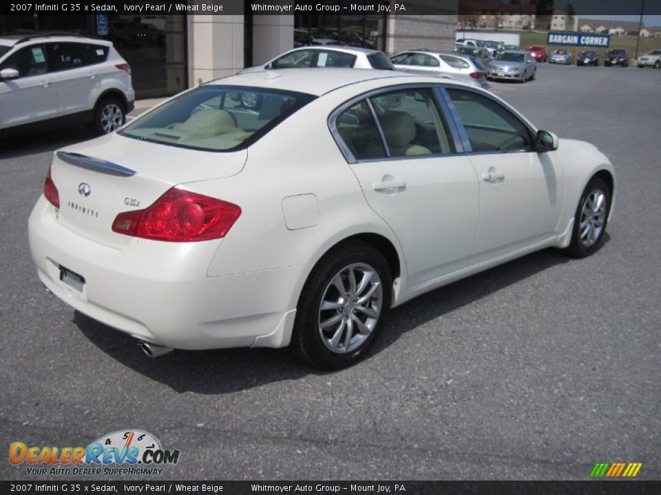 2007 Infiniti G 35 x Sedan Ivory Pearl / Wheat Beige Photo #3