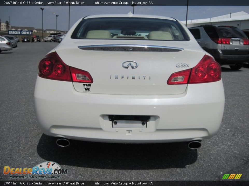 2007 Infiniti G 35 x Sedan Ivory Pearl / Wheat Beige Photo #4