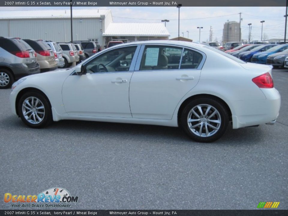 2007 Infiniti G 35 x Sedan Ivory Pearl / Wheat Beige Photo #5