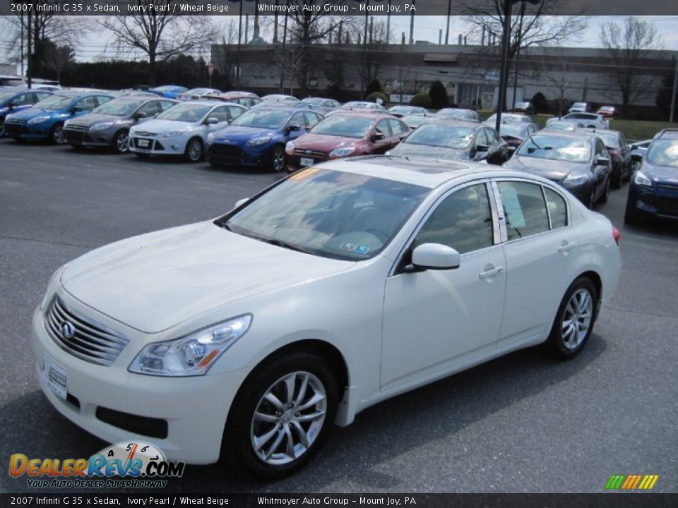 2007 Infiniti G 35 x Sedan Ivory Pearl / Wheat Beige Photo #6