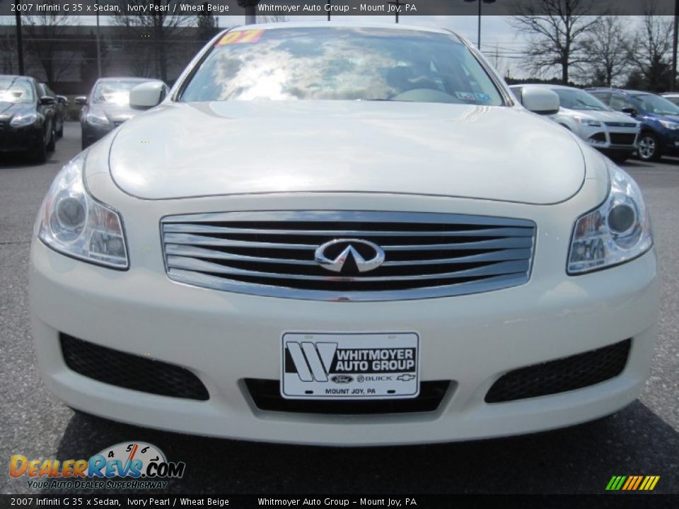 2007 Infiniti G 35 x Sedan Ivory Pearl / Wheat Beige Photo #7
