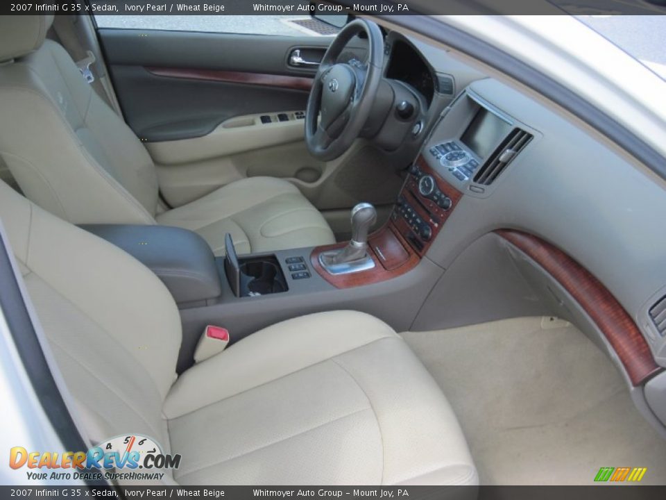 2007 Infiniti G 35 x Sedan Ivory Pearl / Wheat Beige Photo #11