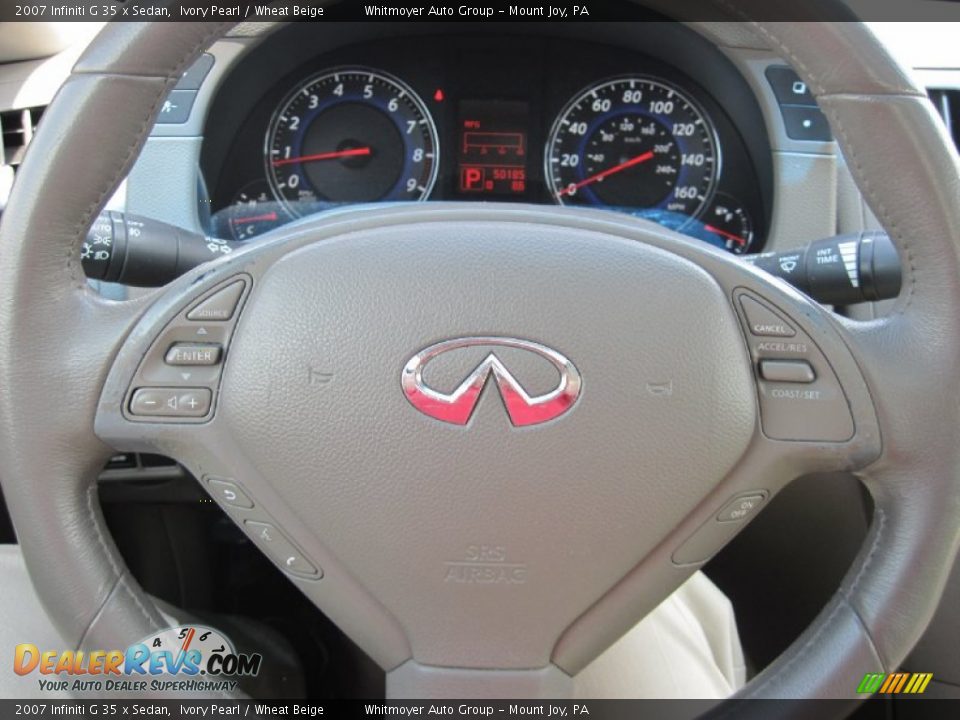 2007 Infiniti G 35 x Sedan Ivory Pearl / Wheat Beige Photo #18