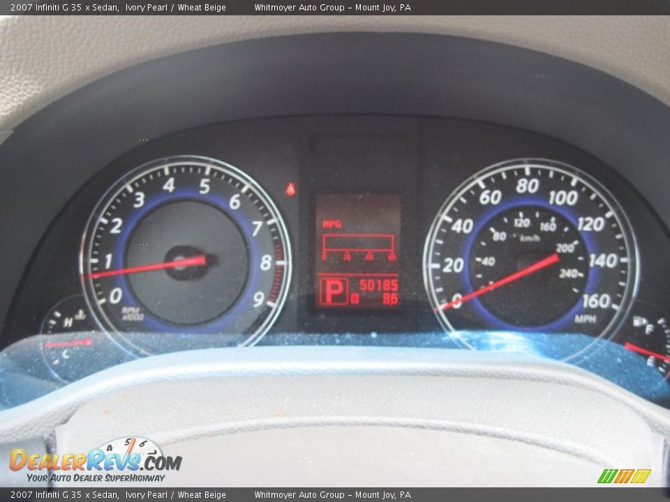 2007 Infiniti G 35 x Sedan Ivory Pearl / Wheat Beige Photo #19