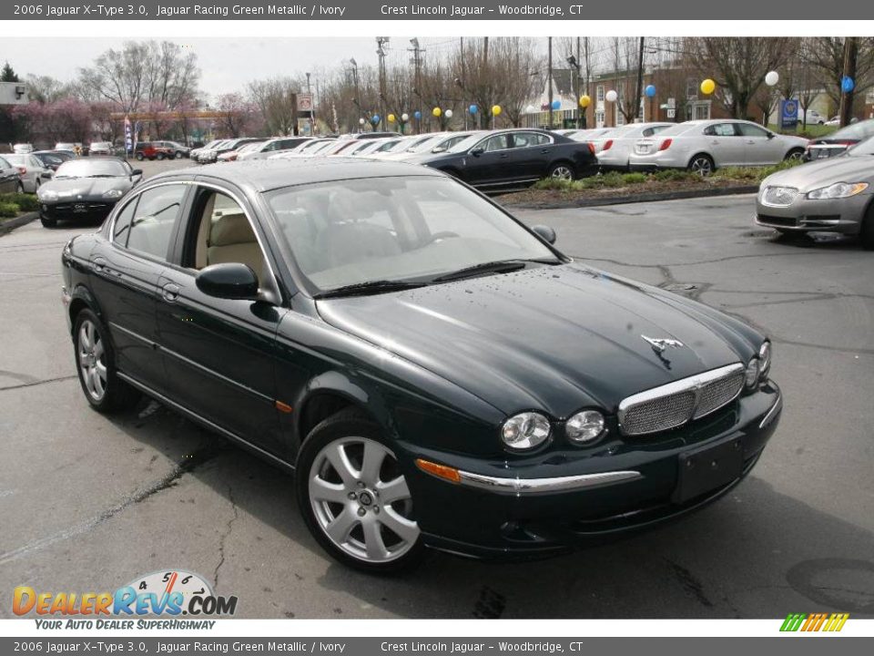 2006 Jaguar X-Type 3.0 Jaguar Racing Green Metallic / Ivory Photo #1