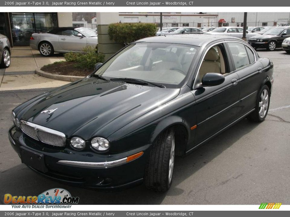 2006 Jaguar X-Type 3.0 Jaguar Racing Green Metallic / Ivory Photo #3